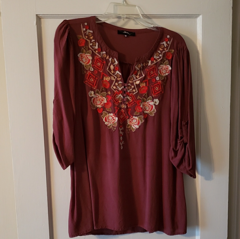 Boho Embroidery Blouse